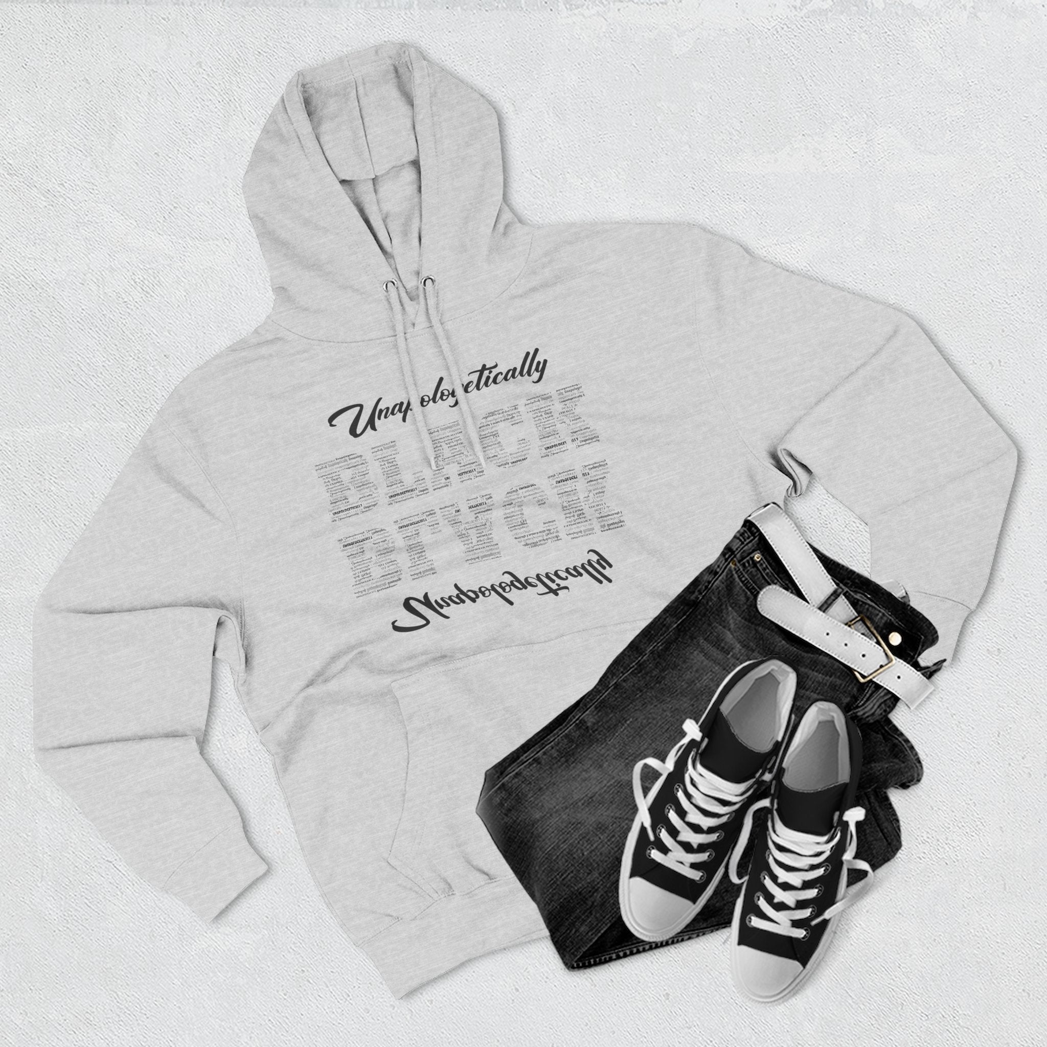 Three-Panel Fleece Hoodie