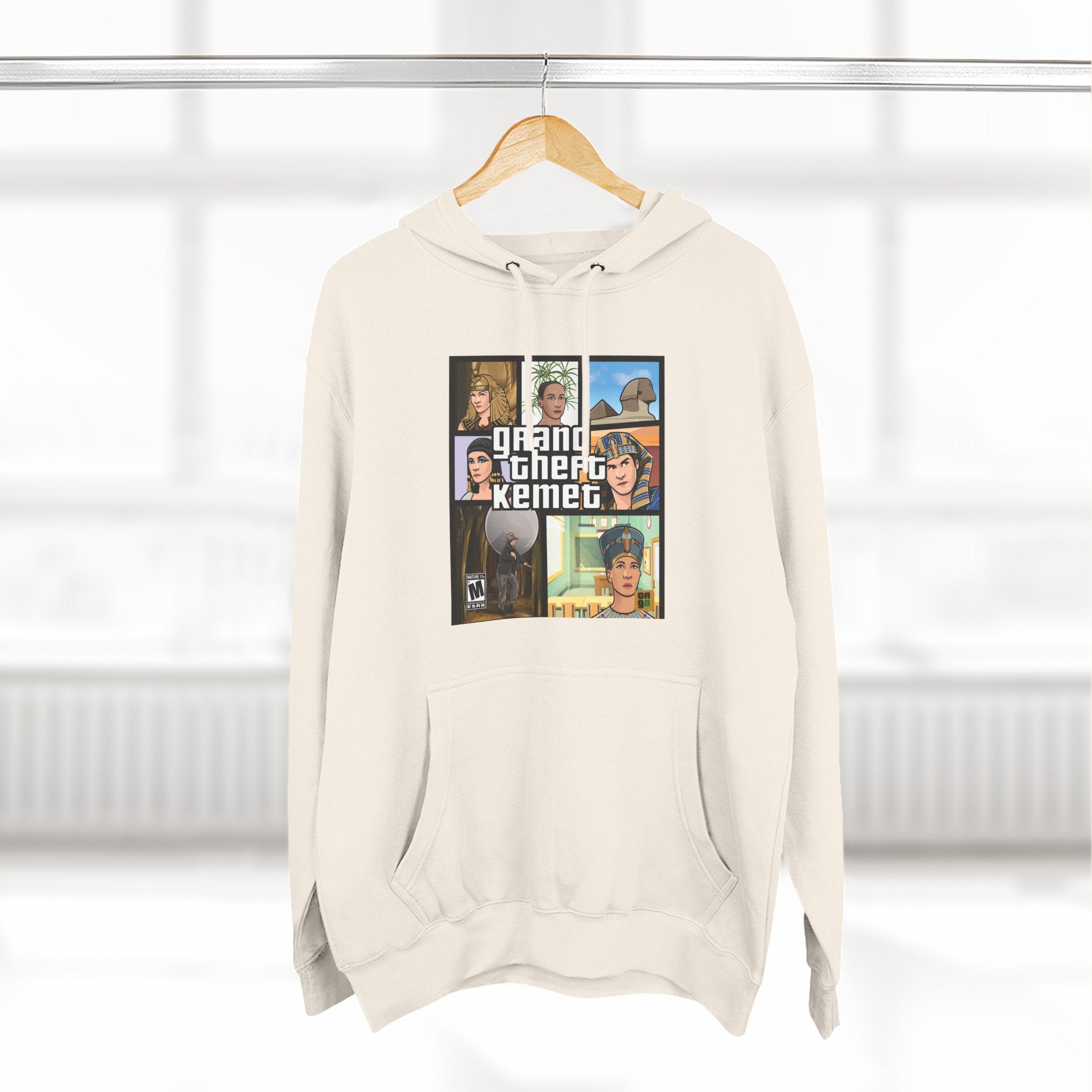 Three-Panel Fleece Hoodie