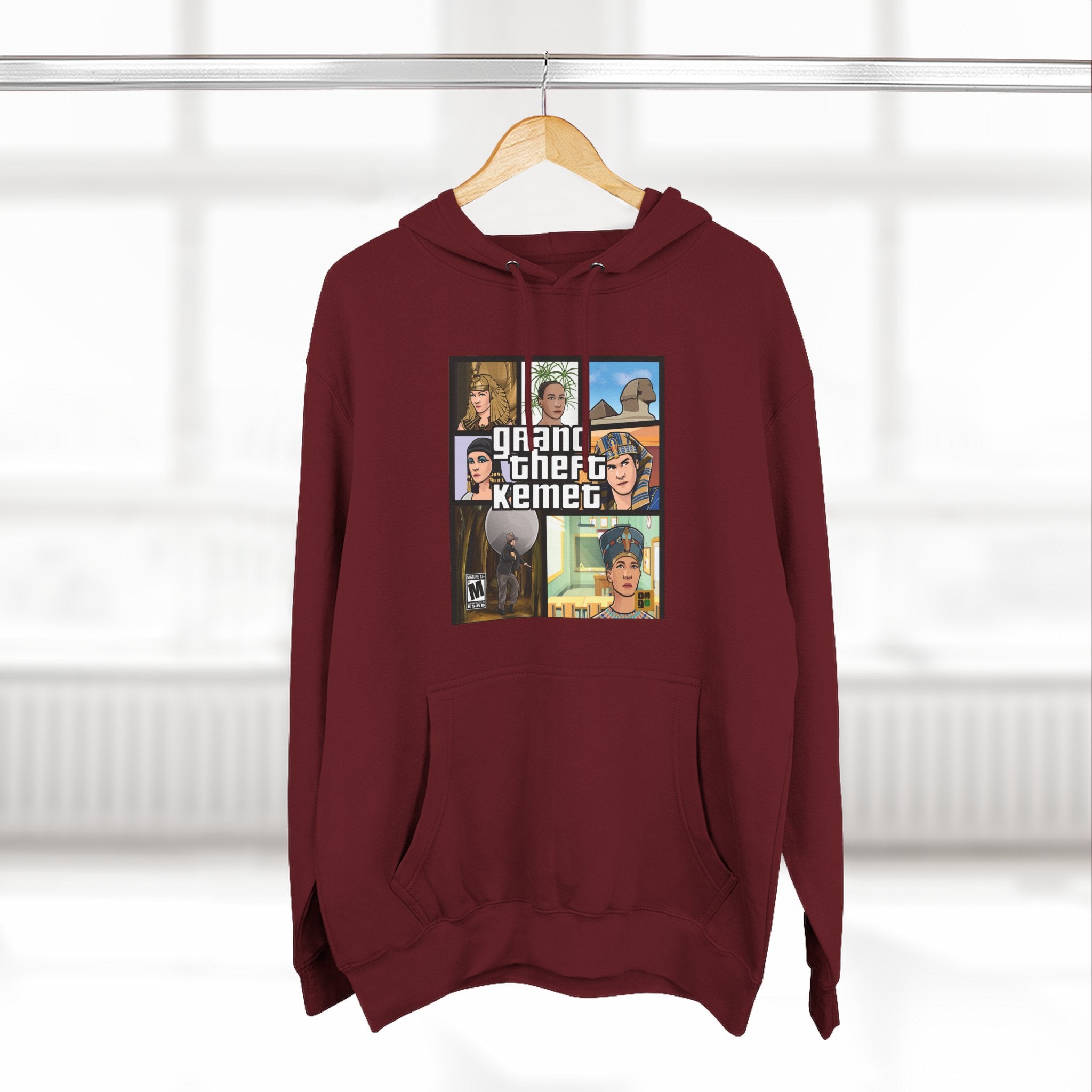 Three-Panel Fleece Hoodie