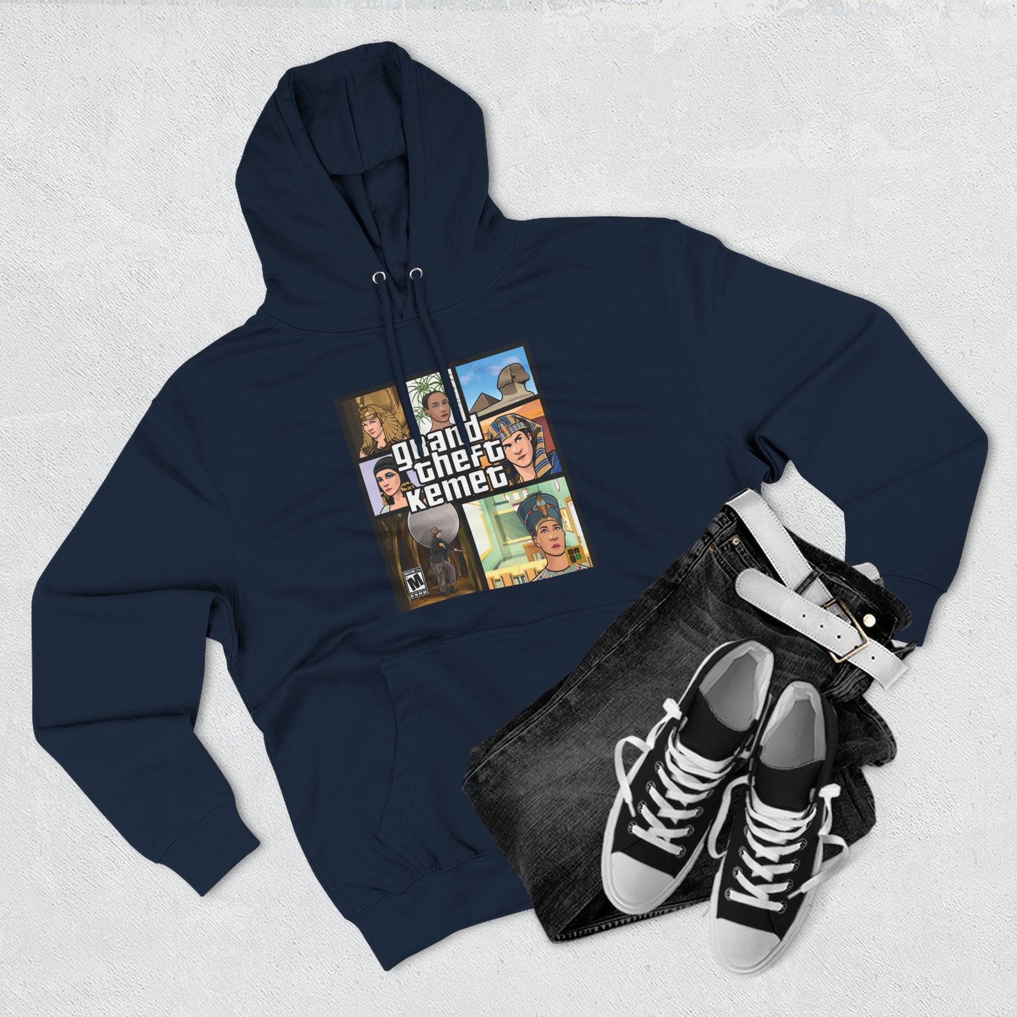 Three-Panel Fleece Hoodie