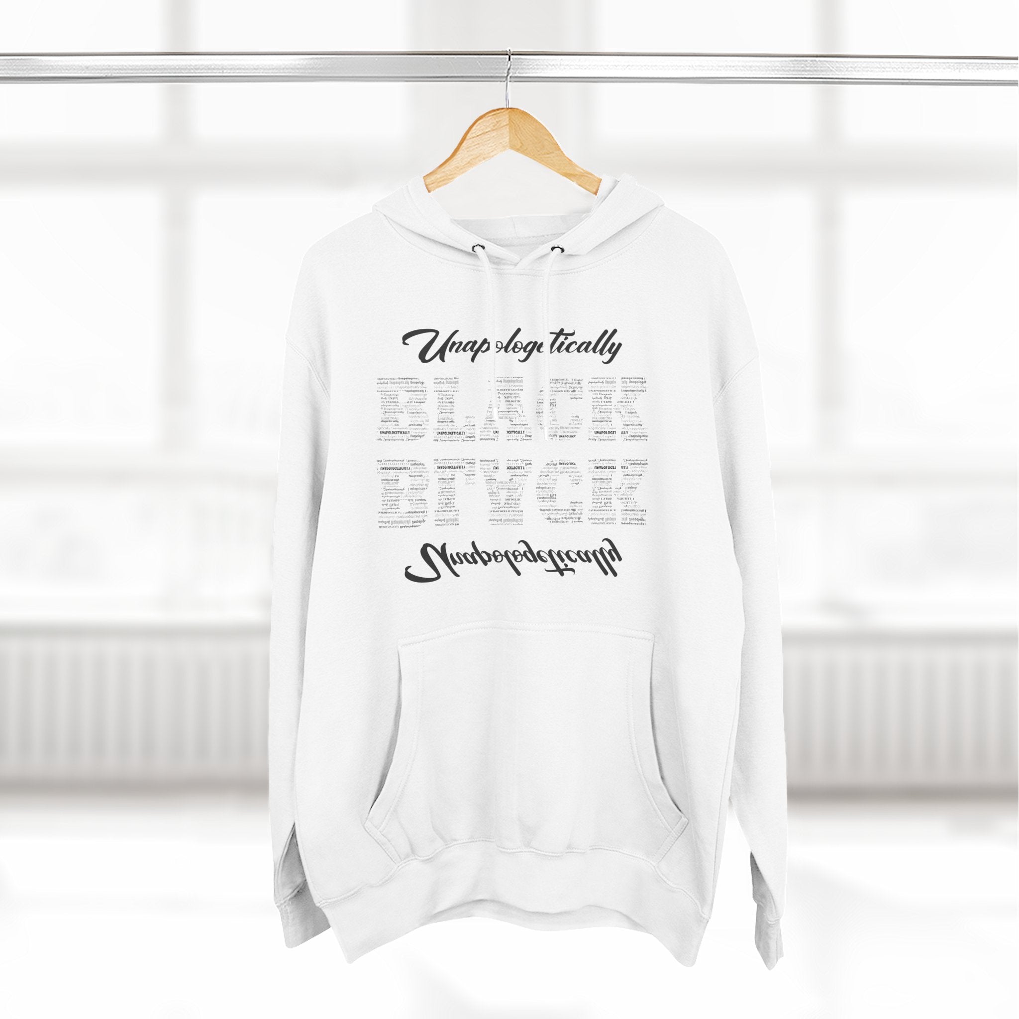 Three-Panel Fleece Hoodie