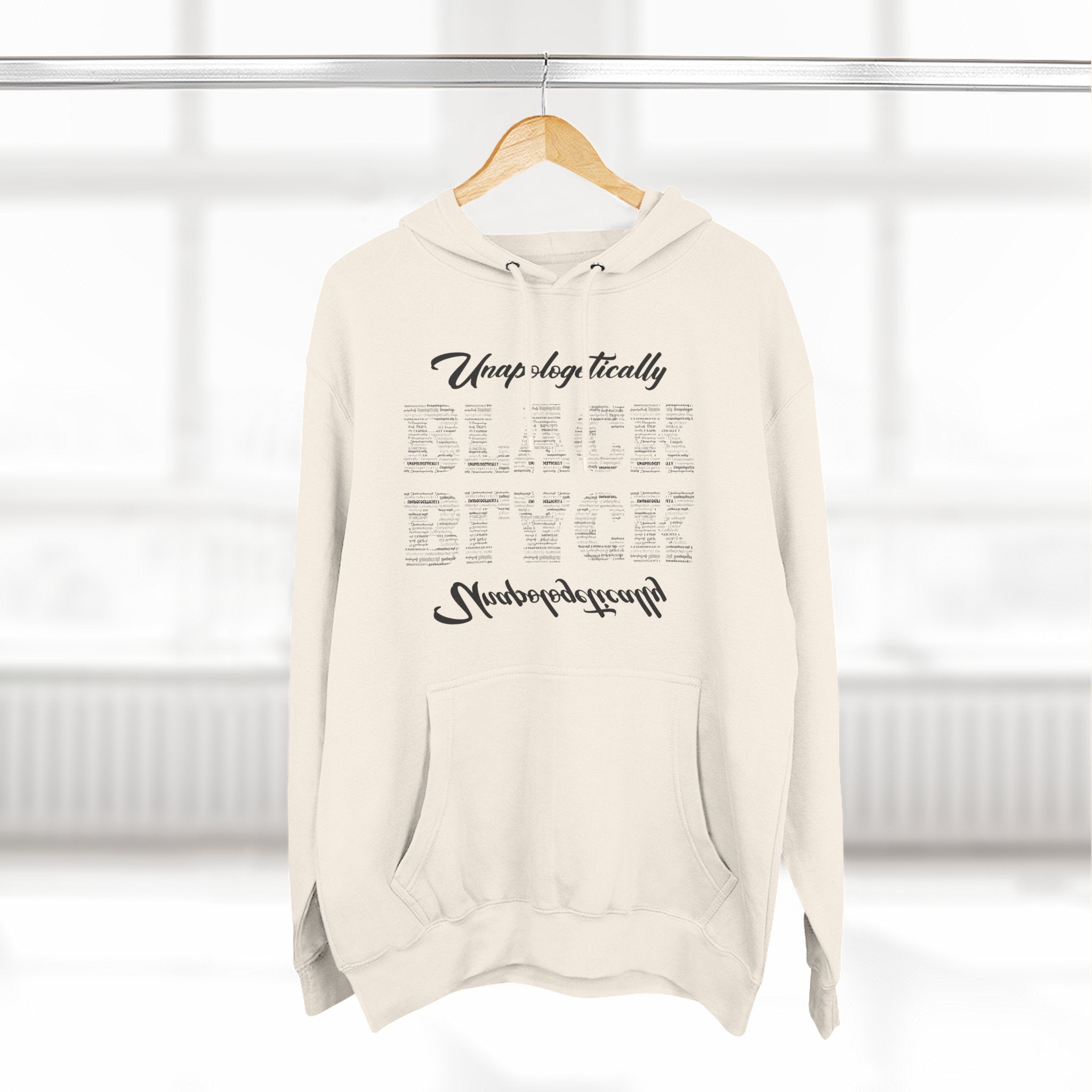 Three-Panel Fleece Hoodie