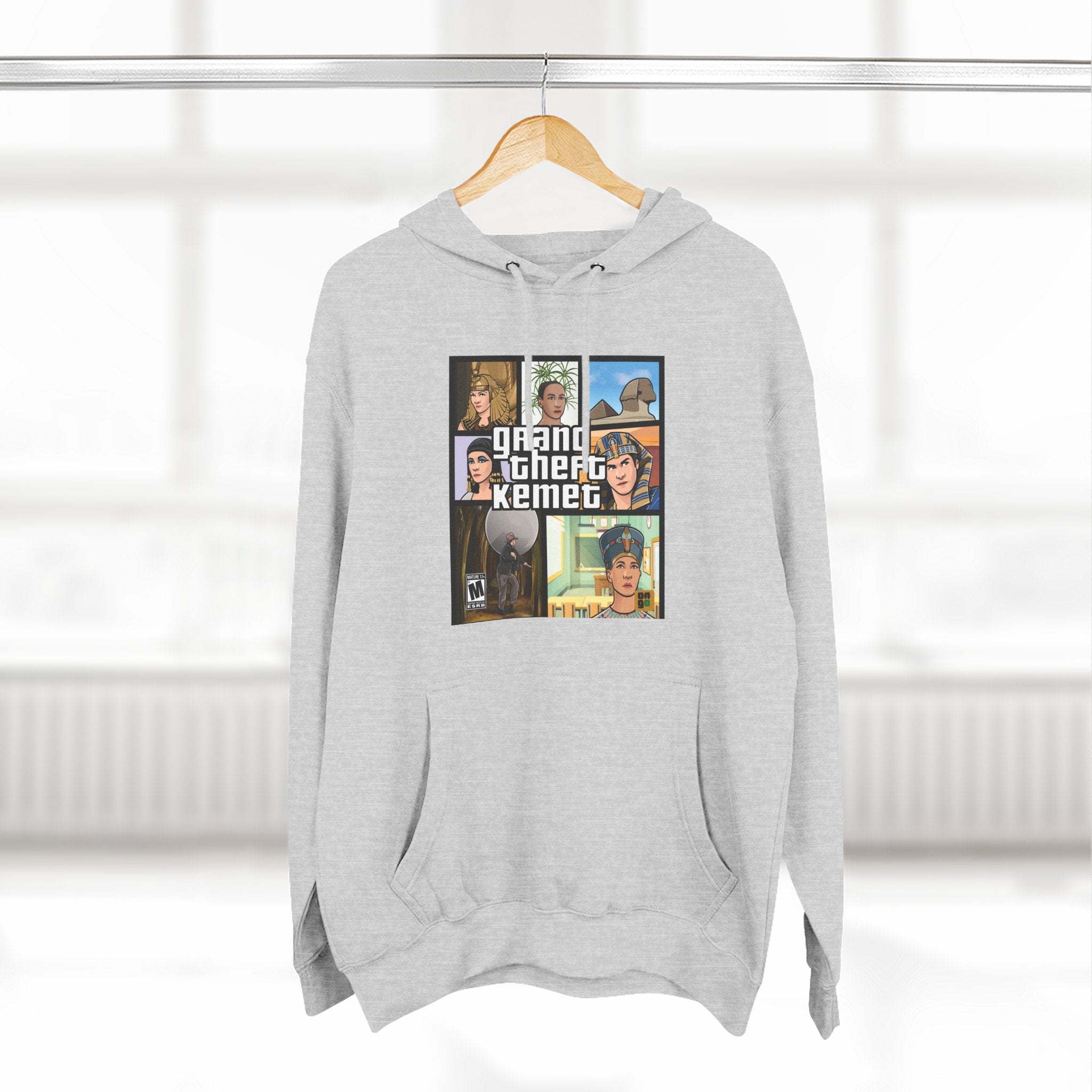 Three-Panel Fleece Hoodie