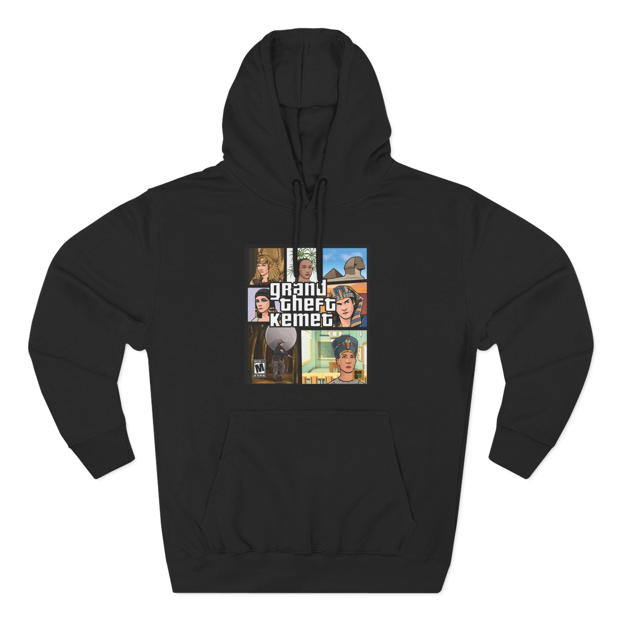 Three-Panel Fleece Hoodie