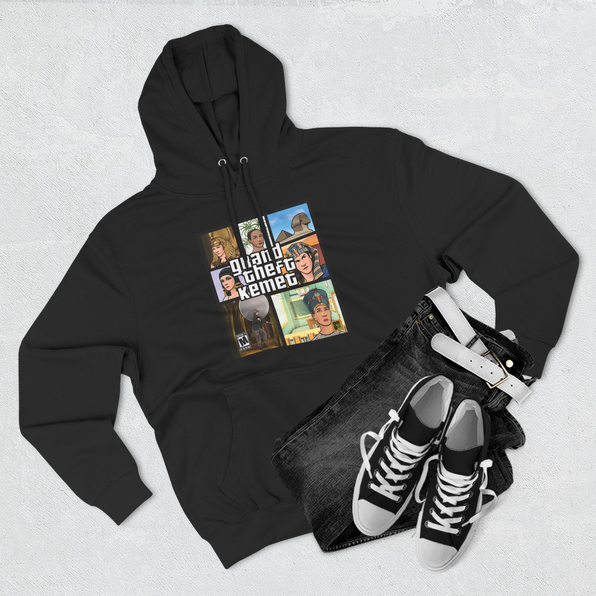 Three-Panel Fleece Hoodie