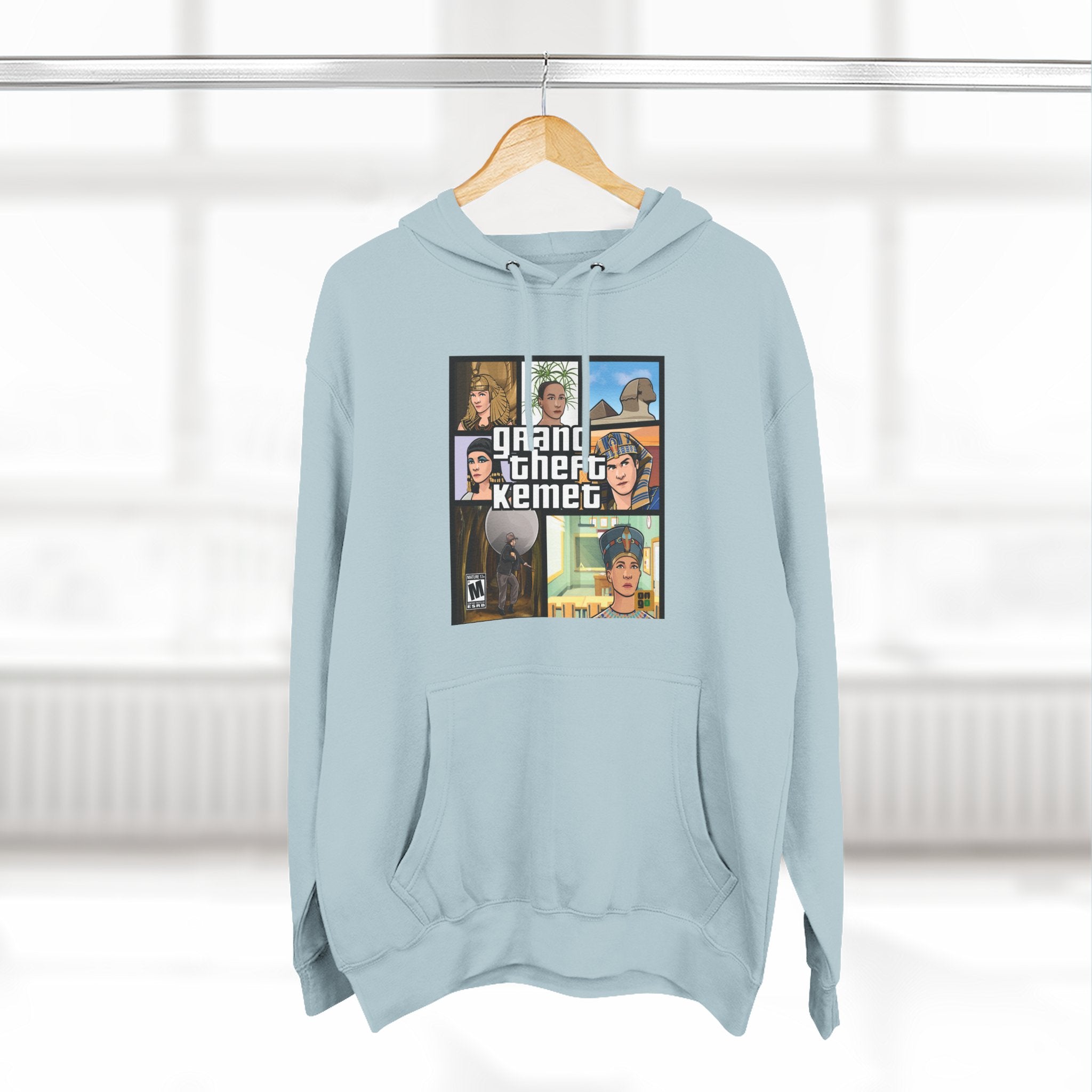 Three-Panel Fleece Hoodie