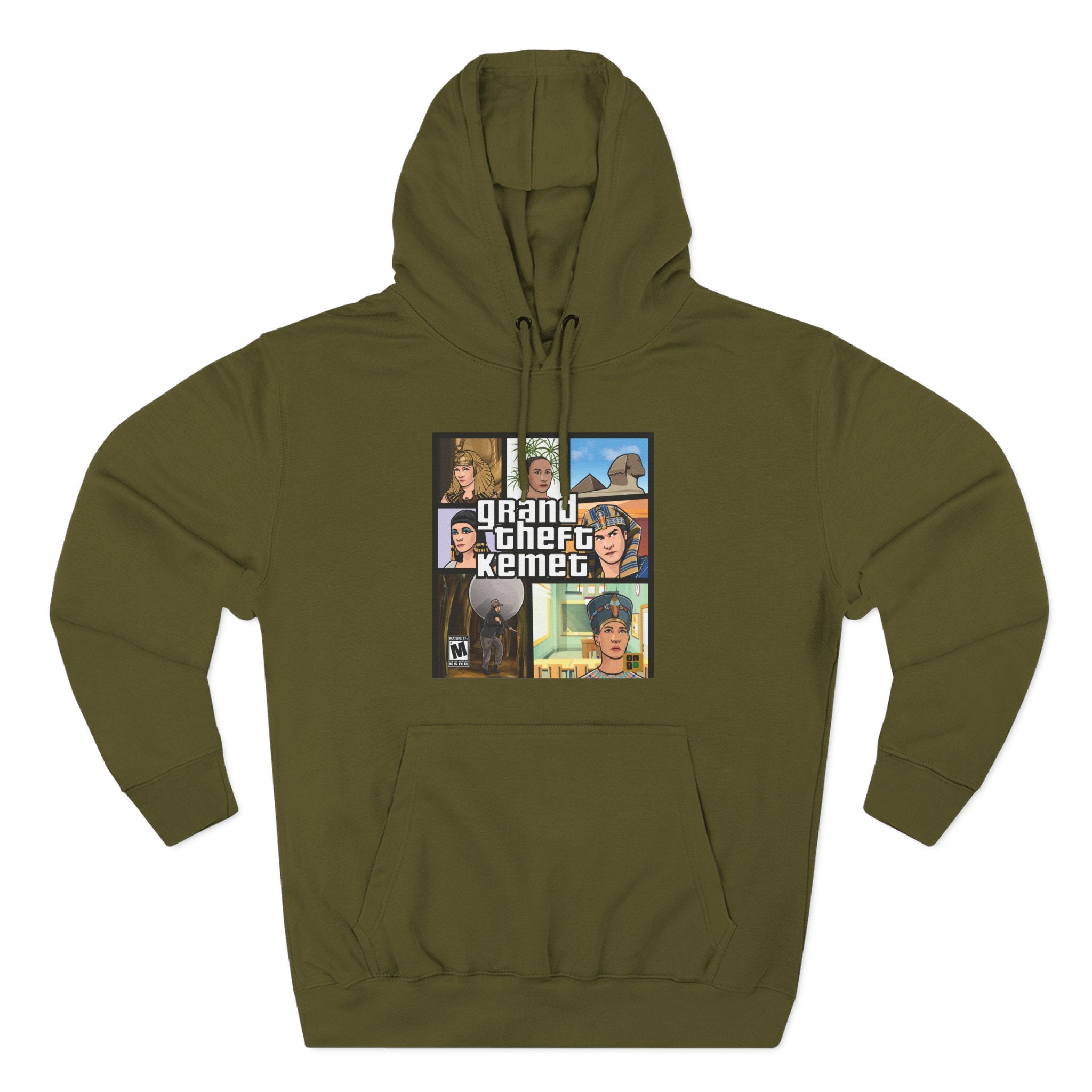 Three-Panel Fleece Hoodie