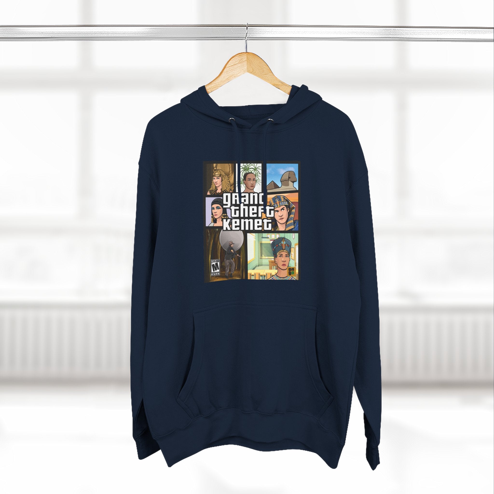 Three-Panel Fleece Hoodie