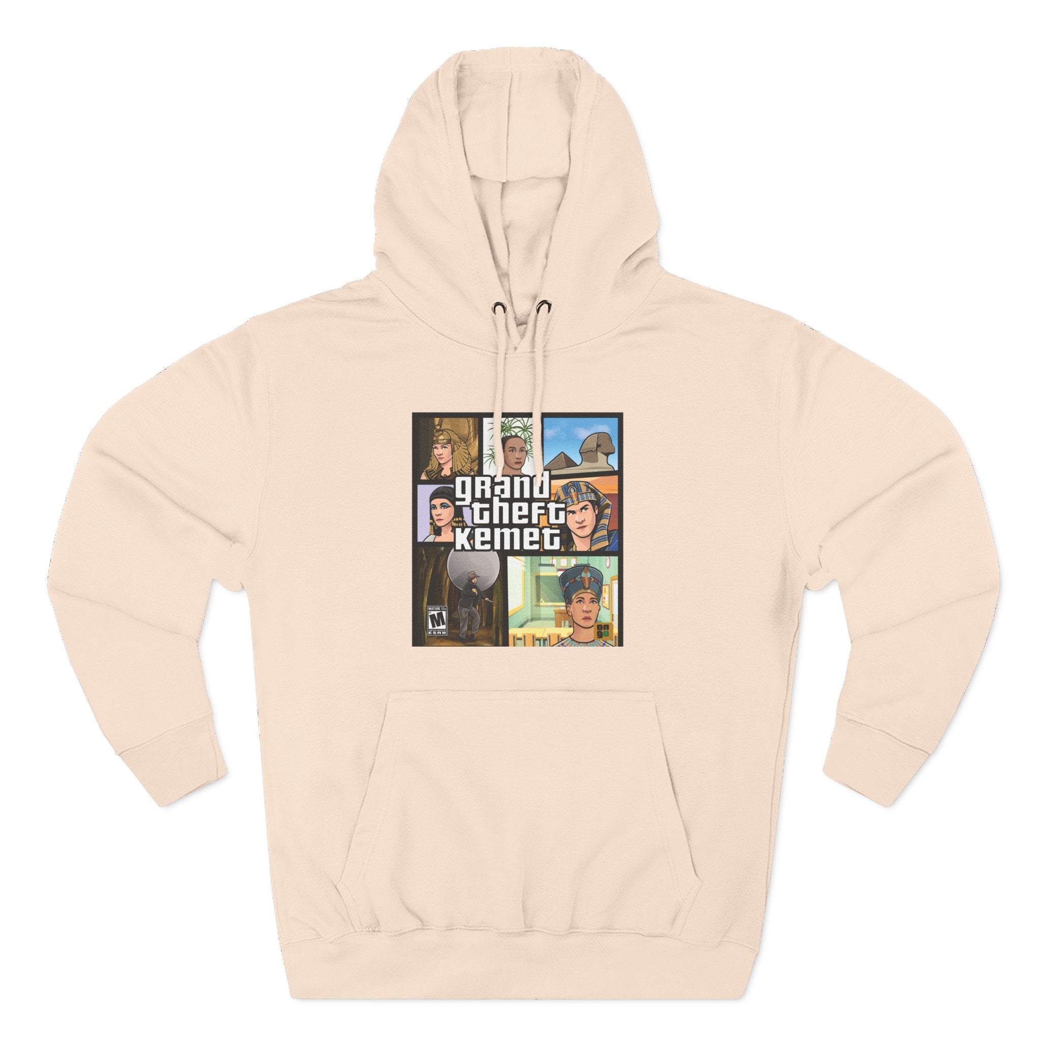 Three-Panel Fleece Hoodie