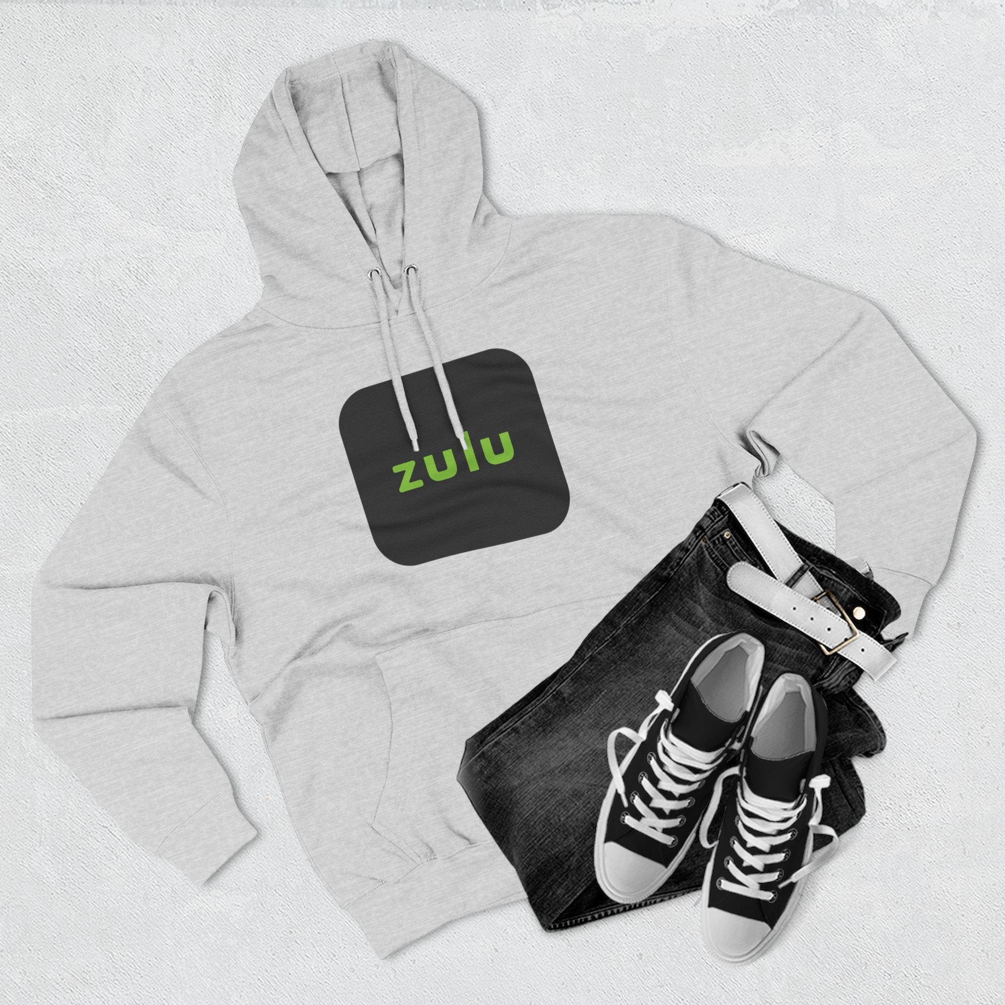 Three-Panel Fleece Hoodie