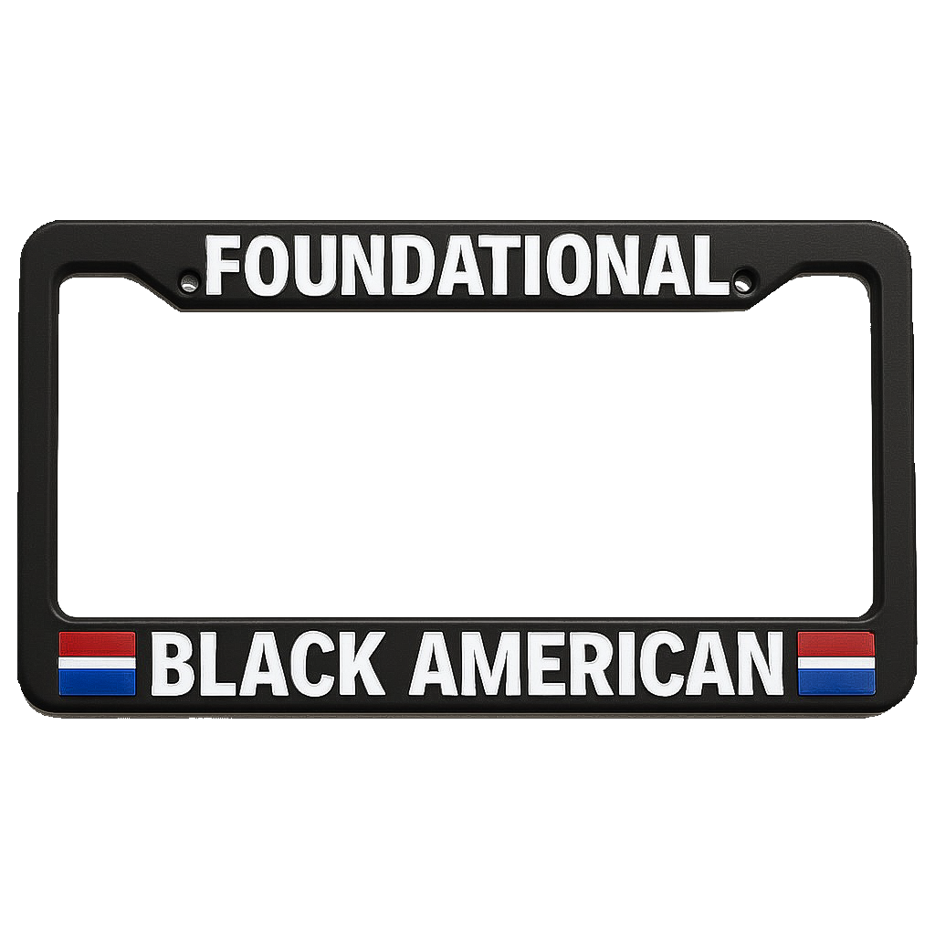 Foundational Black American License Plate Frame, Black