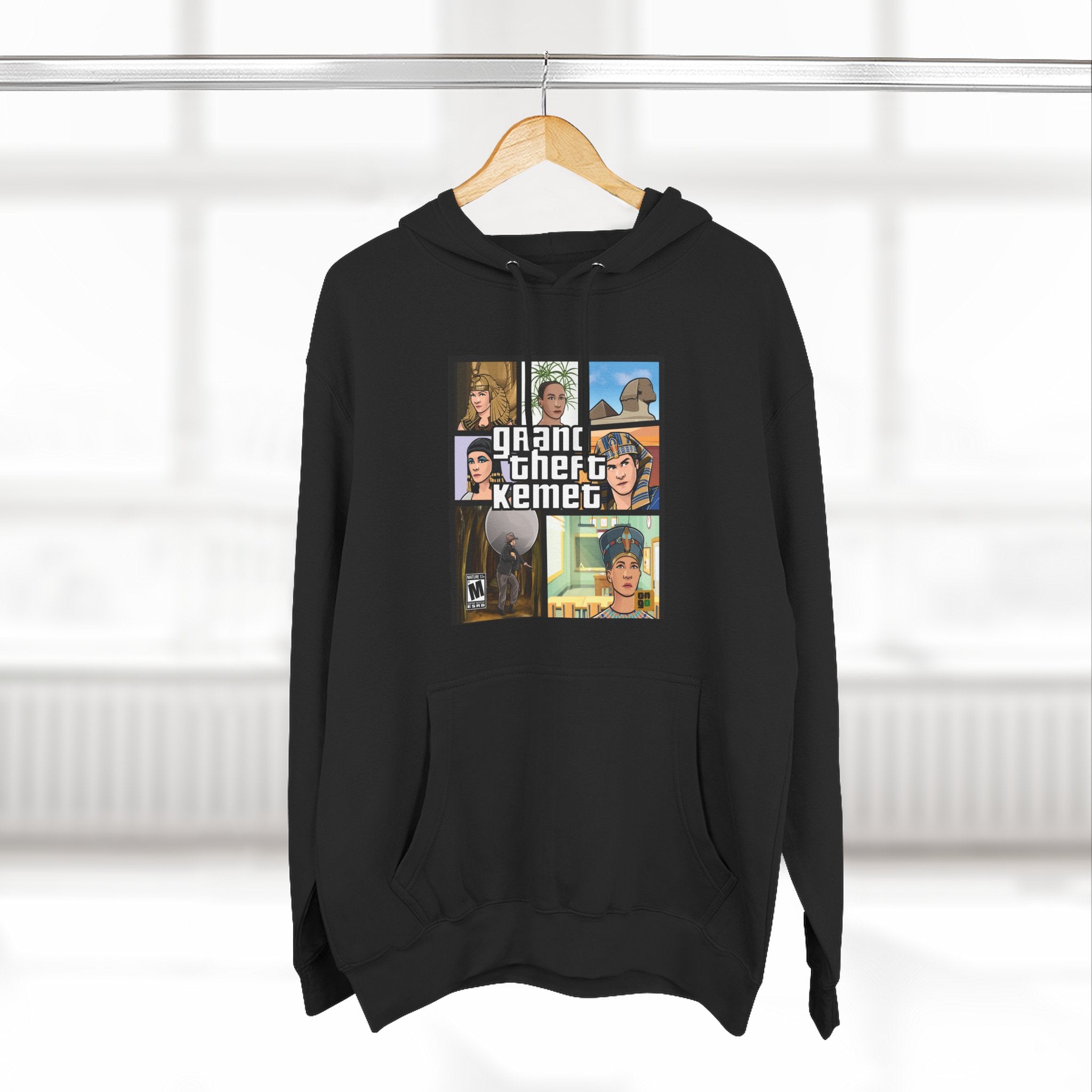 Three-Panel Fleece Hoodie