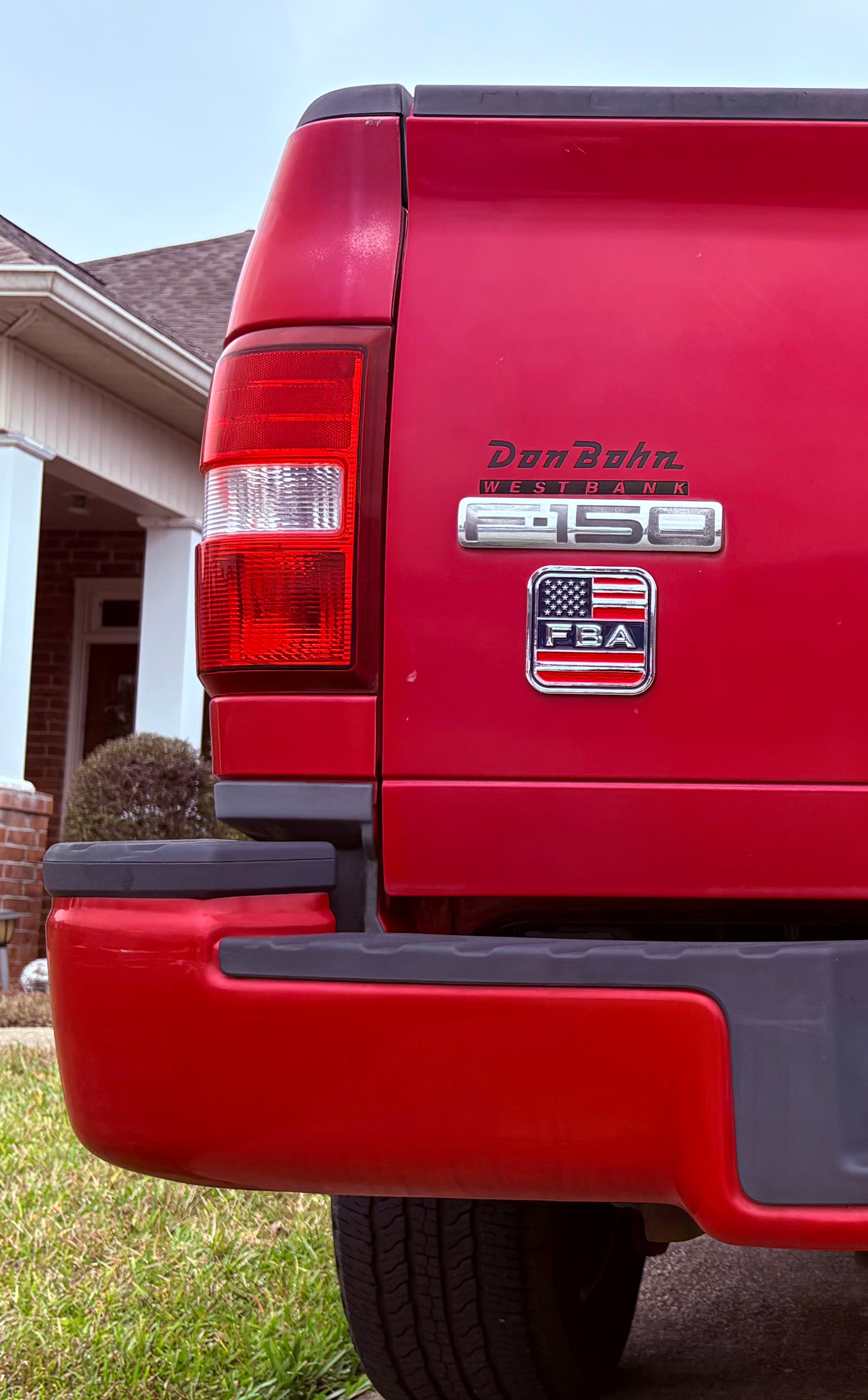 Foundational Black American Car Emblem, Patriotic Auto Badge by ONGO USA, Red White Blue Metal, Stars and Stripes Design
