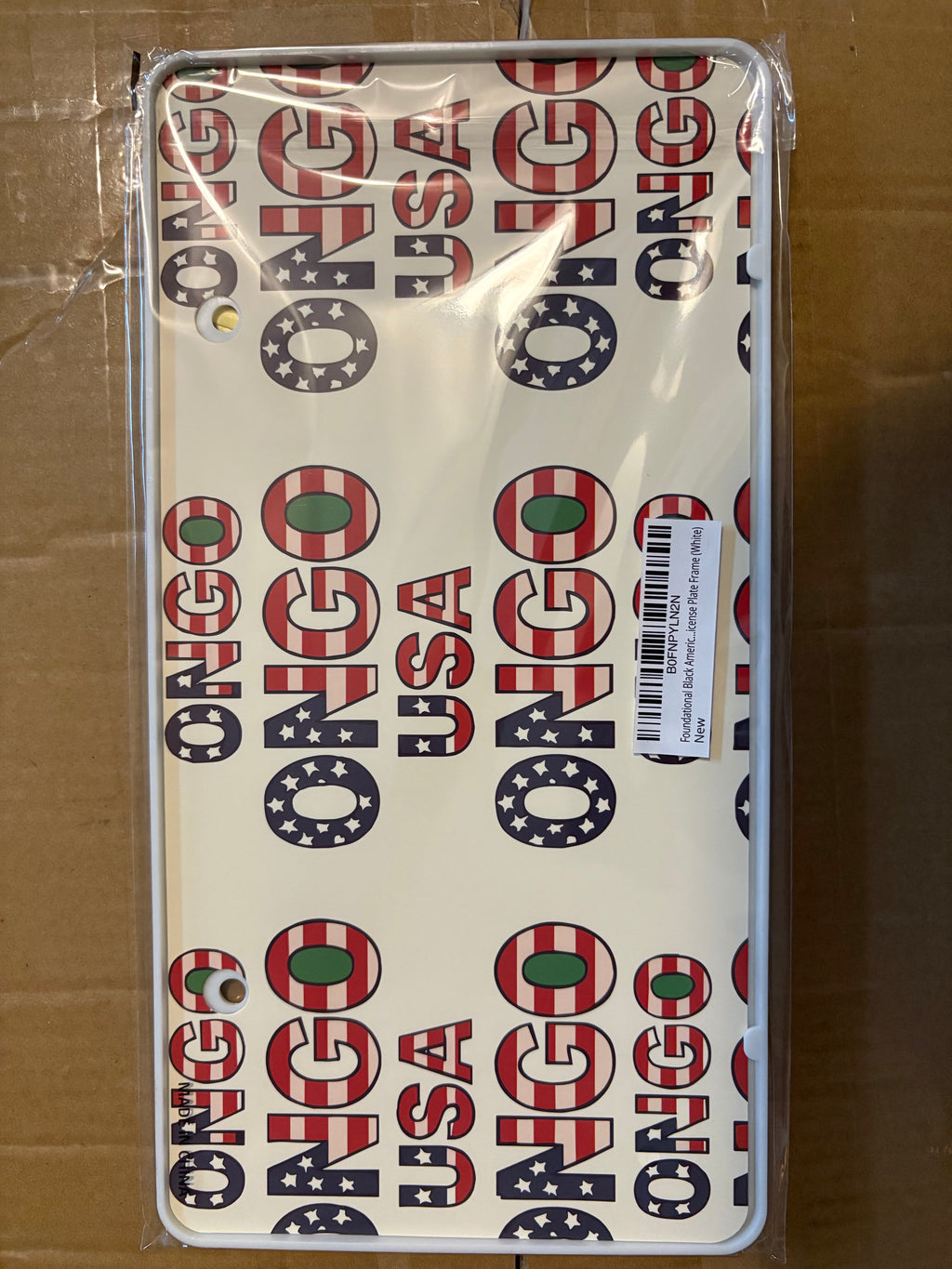 Foundational Black American License Plate Frame, Black