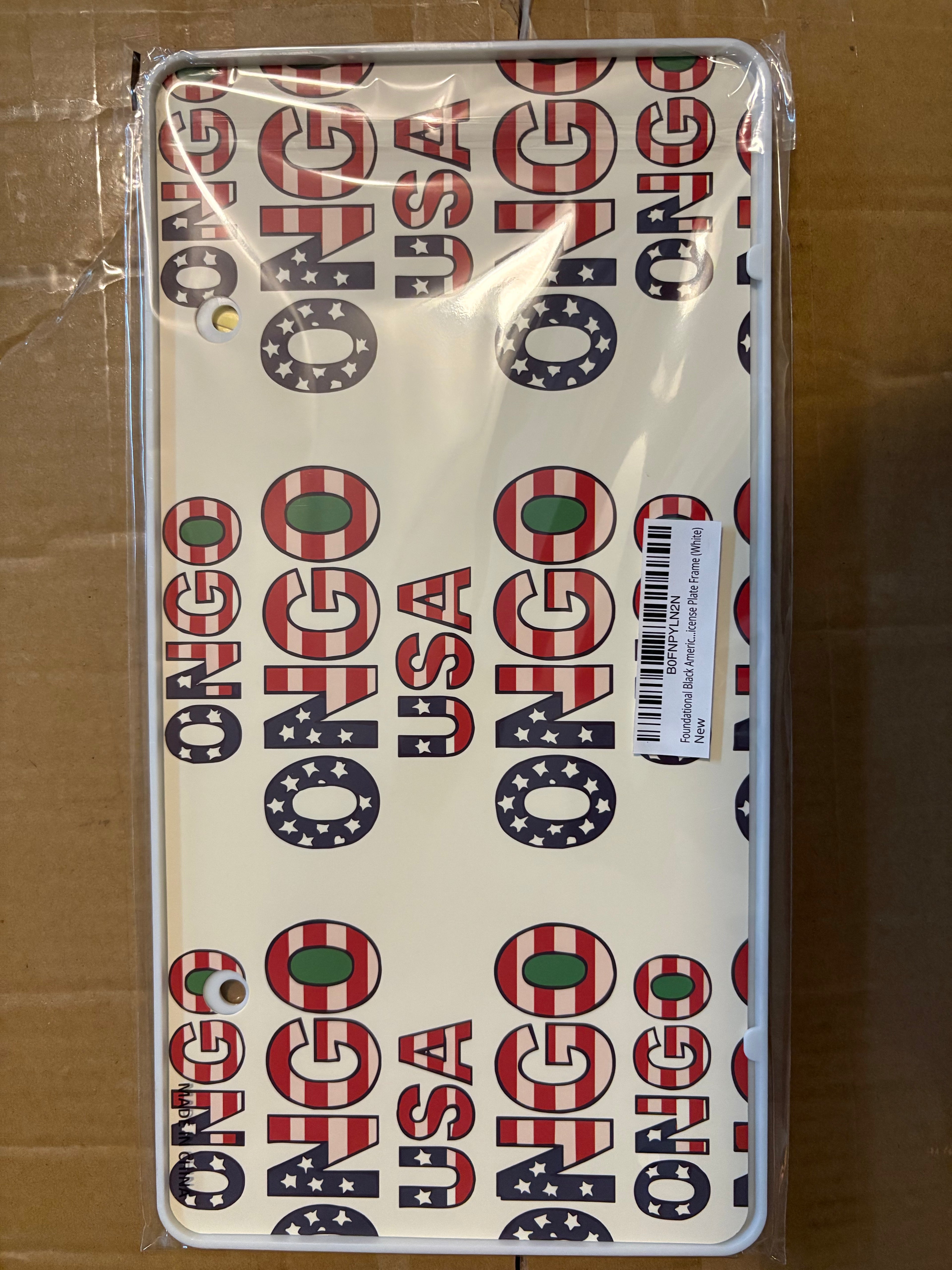 Foundational Black American License Plate Frame, Black