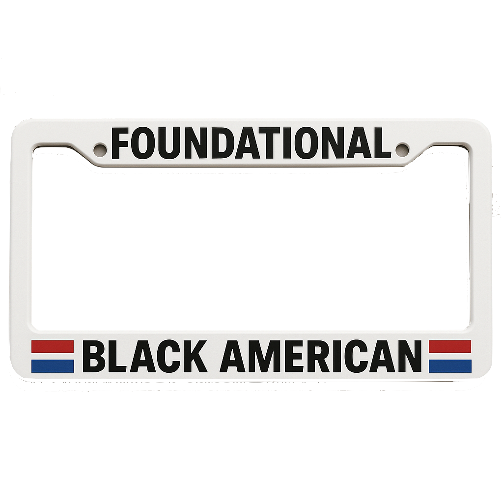 Foundational Black American License Plate Frame, Black